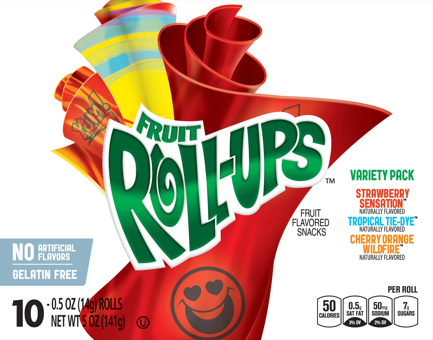 Fruit Rolls Ups Variety - Pack of 10